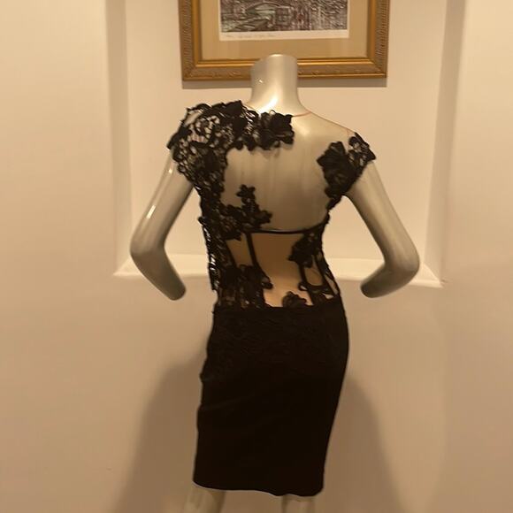 ERMANNO SCERVINO Black Lace Corset Dress Size IT 42 US 6 Cocktail Party Designer - Picture 2 of 13